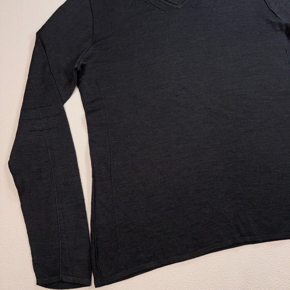 John Varvatos Star USA Lightweight V-Neck Sweater Men L Gray Merino Wool Blend - Picture 6 of 15
